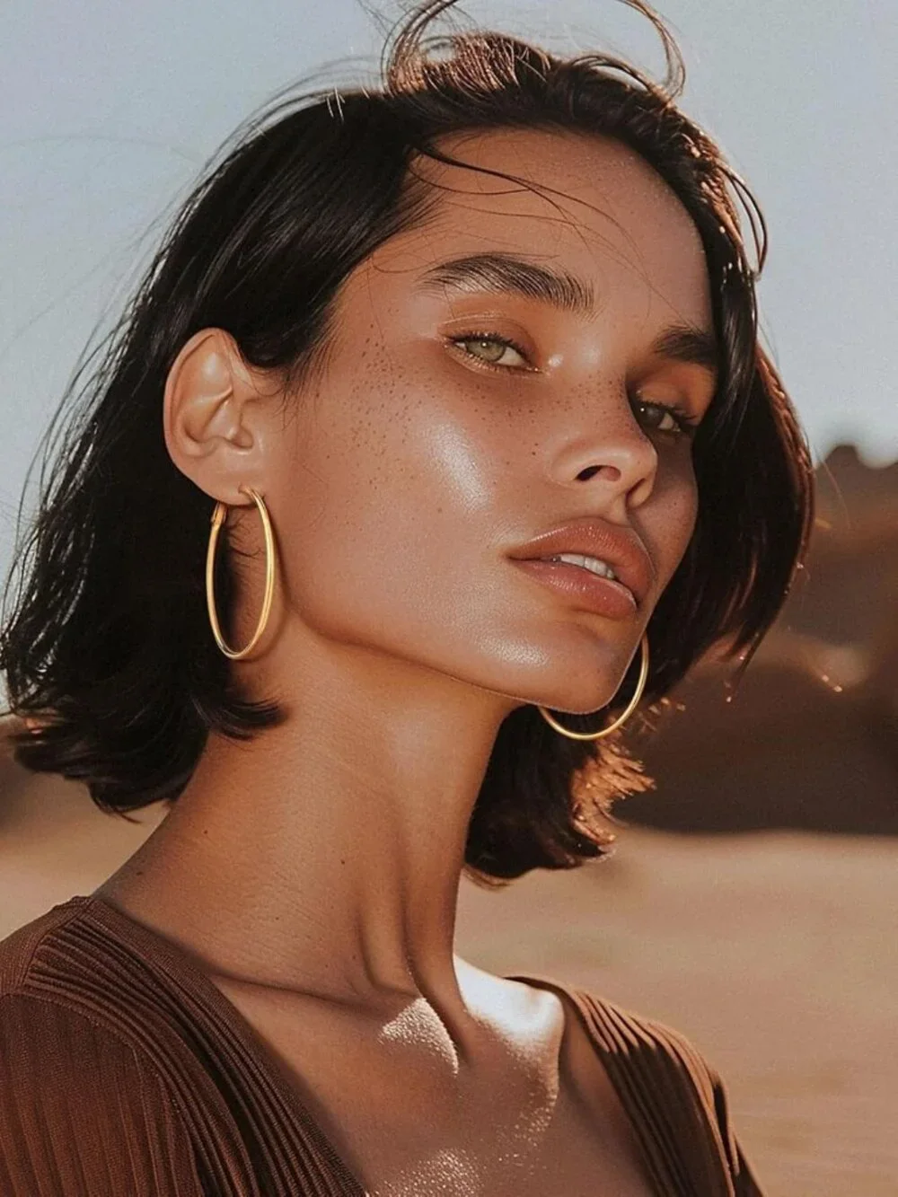 Large Silver & Gold Plated Hoop Earrings for Women - Stylish & Versatile